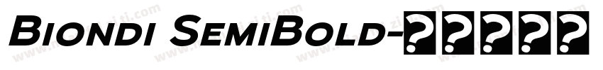 Biondi SemiBold字体转换